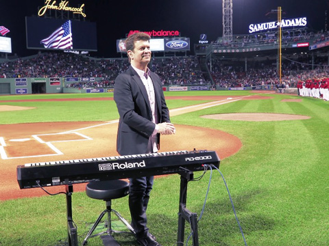 David Rosenthal (Billy Joel) performs National Anthem at Fenway Park Boston 2018
