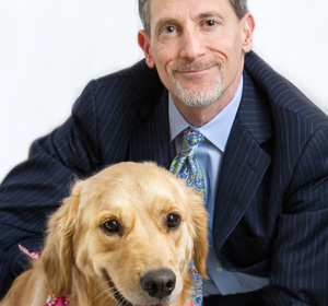 Jeremy Cohen with his dog Maisey