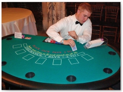 Blackjack Casino Table with Skirt