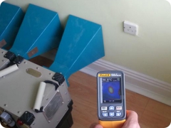 Moisture testing with microwave drying units.